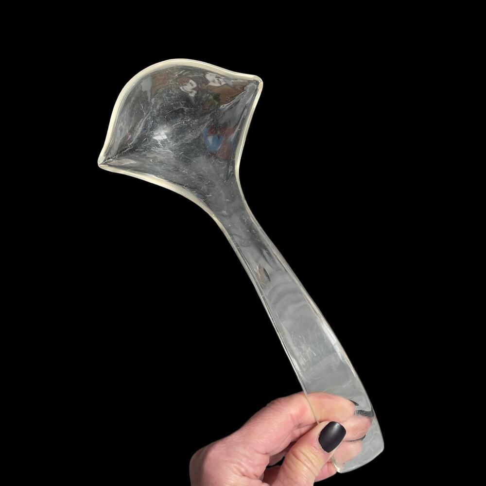 Vintage Acrylic Punch Ladle Clear Plastic Punch Bowl Scoop Spoon READ SCRATCHES